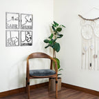 Sabr, Shukr, Dua, Tawakkul Set of four Islamic Wall Art